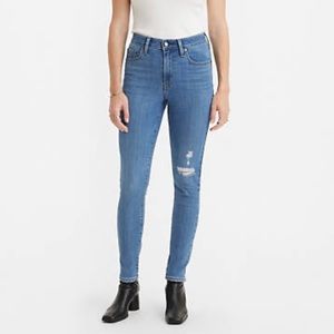 Levi’s 721 high-rise skinny distressed jeans